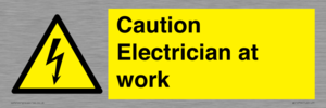 Caution Electrician at work